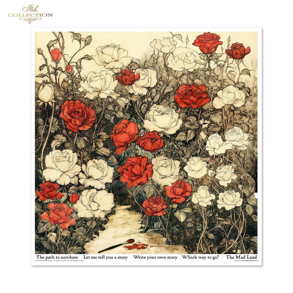 Designpapier-Set „Alice's Magic – Eine Geschichte aus einer Welt, die die Logik vergessen hat, Band 2“ 310 x 320 mm 11 Blatt