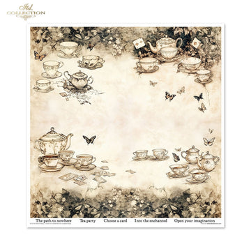 Designpapier-Set „Alice's Magic – Eine Geschichte aus einer Welt, die die Logik vergessen hat, Band 2“ 310 x 320 mm 11 Blatt