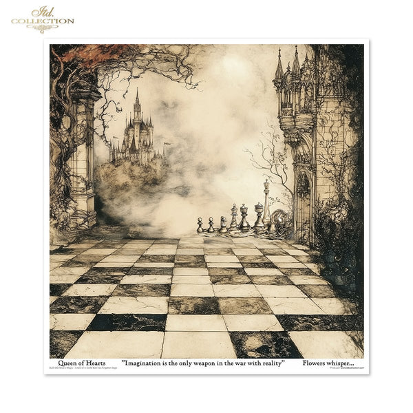 Designpapier-Set „Alice's Magic – Eine Geschichte aus einer Welt, die die Logik vergessen hat, Band 2“ 310 x 320 mm 11 Blatt