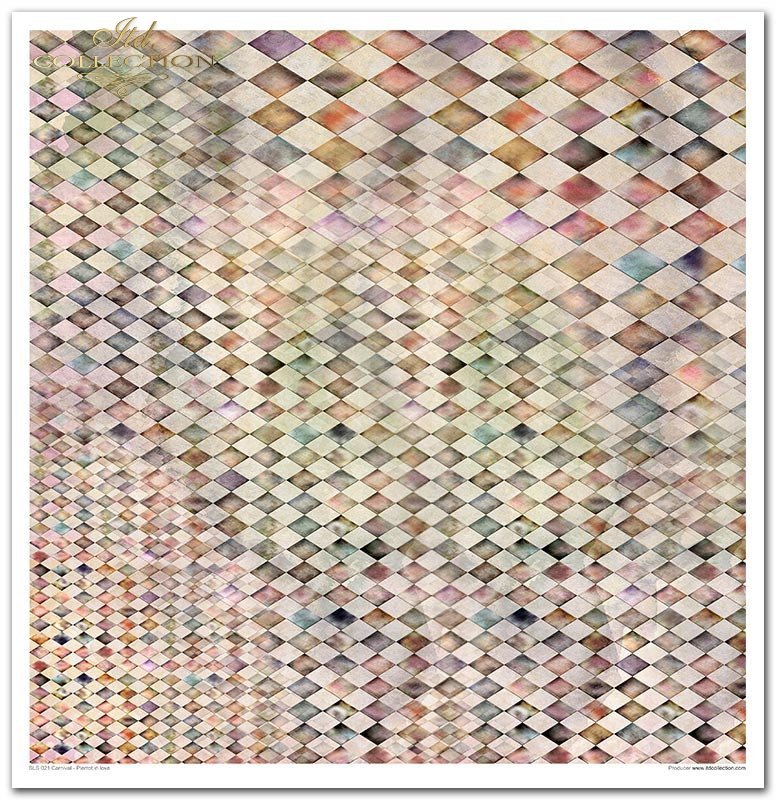 Scrapbooking Papierset Karneval - Pierrot in Love 10 Bögen 31x32cm 200g/m²