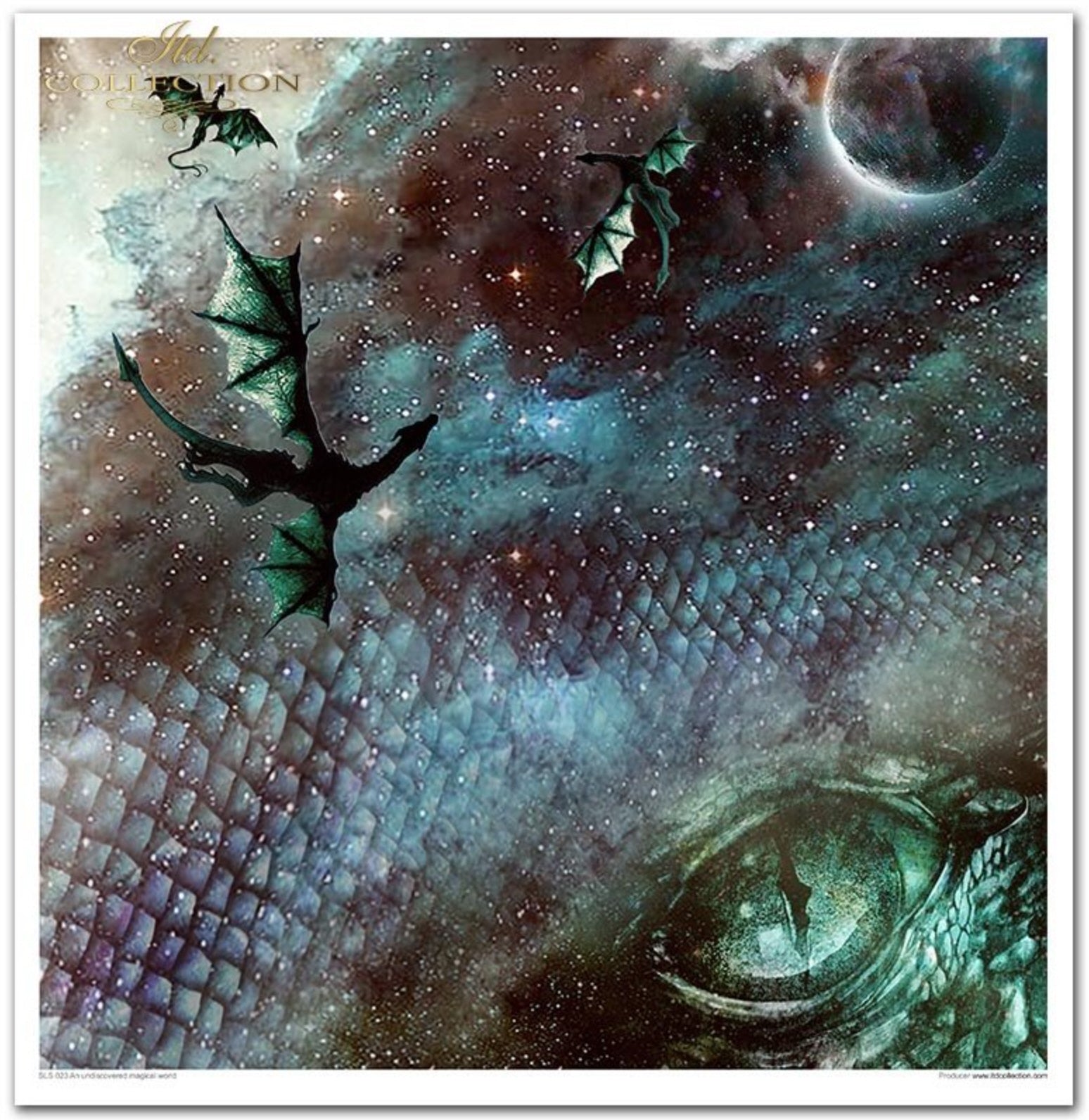 Papier-Set Eine unentdeckte magische Welt 10 Blatt 320x310mm 200g