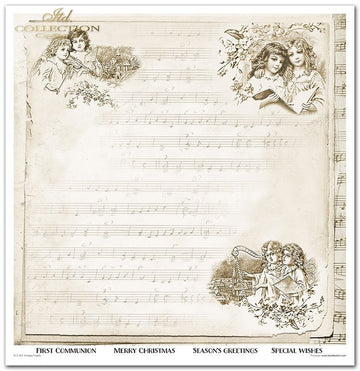 Scrapbookingpapier Set Vintage Angels 310x320 mm 11 Blatt