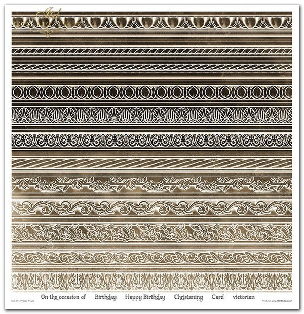 Scrapbookingpapier Set Vintage Angels 310x320 mm 11 Blatt