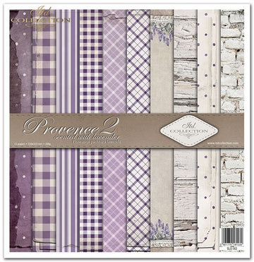 Scrapbooking-Papier Set Provence Lavender lila  31x32cm 200 g/m2 11 Blatt