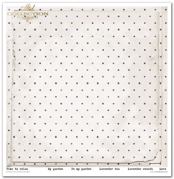 Scrapbooking-Papier Set Provence Lavender lila  31x32cm 200 g/m2 11 Blatt
