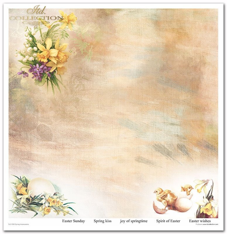 Scrapbooking-Papier Set Spring Impressions 31x32cm 10 Bögen
