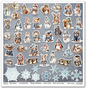 Scrapbookingpapier-Set Winterspaß 310x320 mm 11 Blatt