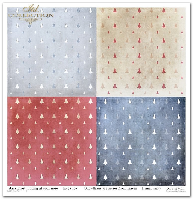Scrapbookingpapier-Set Winterspaß 310x320 mm 11 Blatt