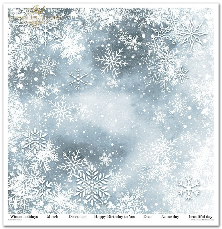 Scrapbookingpapier-Set Winterspaß 310x320 mm 11 Blatt