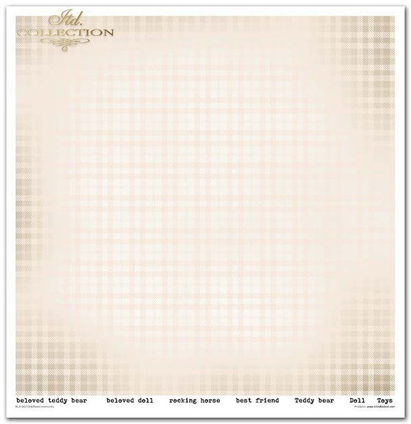 Scrapbooking-Papierset Kindheitserinnerungen rosa 10 Bögen 31x32cm 200g/m²