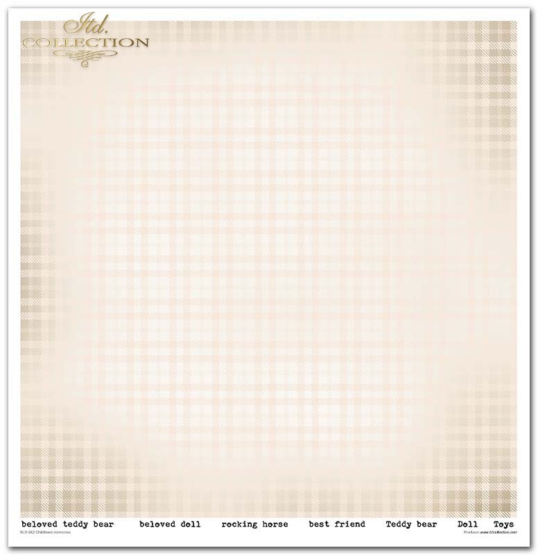 Scrapbooking-Papierset Kindheitserinnerungen rosa 10 Bögen 31x32cm 200g/m²