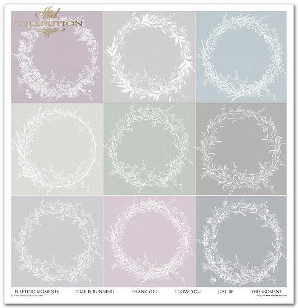 Scrapbooking Papier Set Shabby Chic 10 Bögen 31x32cm 200g/m²