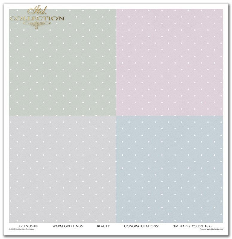 Scrapbooking-Papierset Shabby Chic 10 Bögen 31x32cm 200g/m²