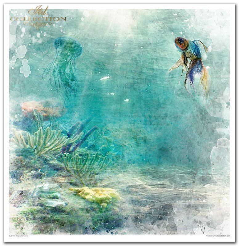 Scrapbooking-Papierset Tropical Dream 10 Bögen 31x32cm 200g/m²