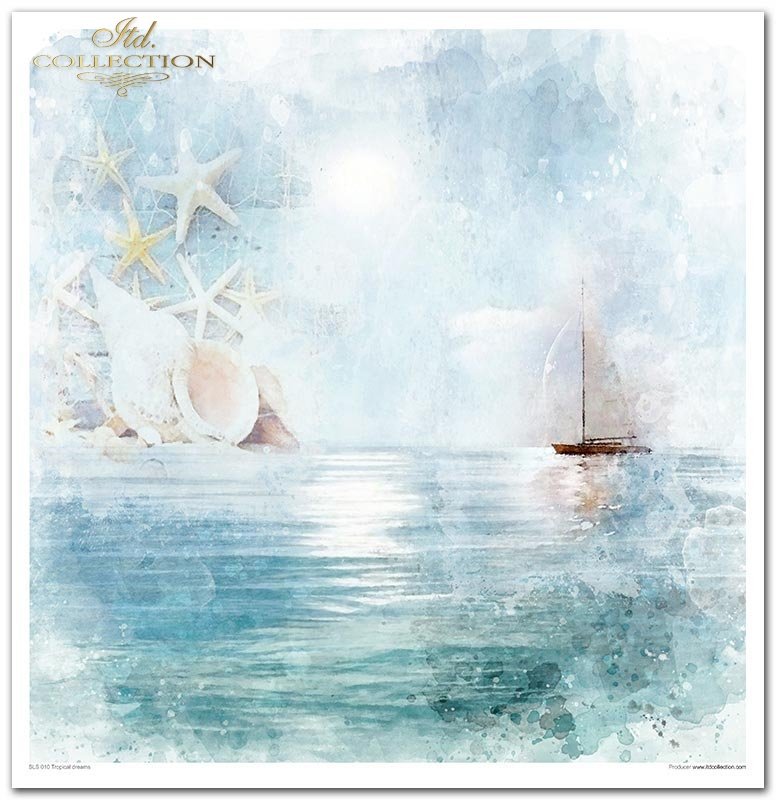 Scrapbooking-Papierset Tropical Dream 10 Bögen 31x32cm 200g/m²