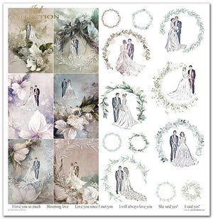 Papier-Set für Scrapbooking Winter Love Story 200 g/m2 31x32cm 11 Blatt
