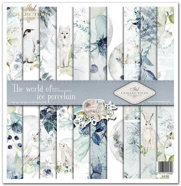 Scrapbooking-Papier Set The world of ice Porcelain 30x30cm 200g 11 Bögen /Pkg.