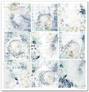 Scrapbooking-Papier-Set „Die Welt des Eises“, Porzellan, 10 Stück/Packung, 30 x 30 cm, 200 g