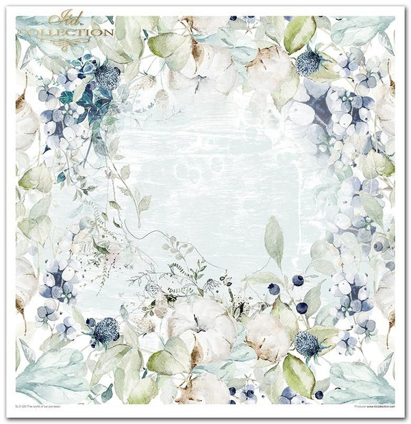 Scrapbooking-Papier-Set „Die Welt des Eises“, Porzellan, 10 Stück/Packung, 30 x 30 cm, 200 g
