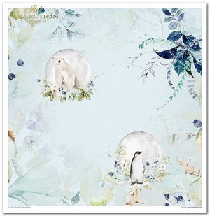 Scrapbooking-Papier-Set „Die Welt des Eises“, Porzellan, 10 Stück/Packung, 30 x 30 cm, 200 g