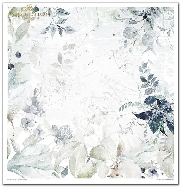 Scrapbooking-Papier-Set „Die Welt des Eises“, Porzellan, 10 Stück/Packung, 30 x 30 cm, 200 g