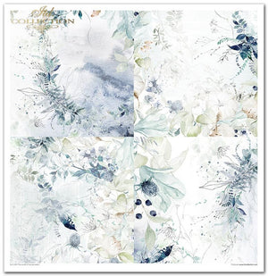 Scrapbooking-Papier-Set „Die Welt des Eises“, Porzellan, 10 Stück/Packung, 30 x 30 cm, 200 g