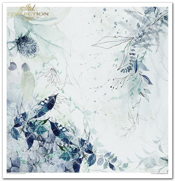 Scrapbooking-Papier-Set „Die Welt des Eises“, Porzellan, 10 Stück/Packung, 30 x 30 cm, 200 g