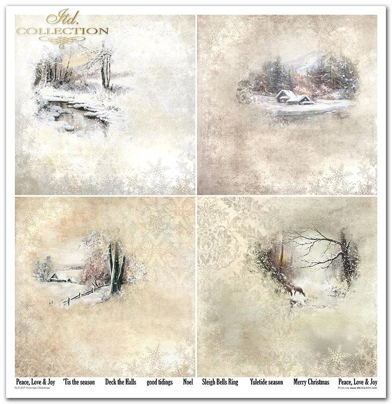 Scrapbooking-Papier Set Victorian Christmas 30x30cm 200g 11 Bögen /Pkg.