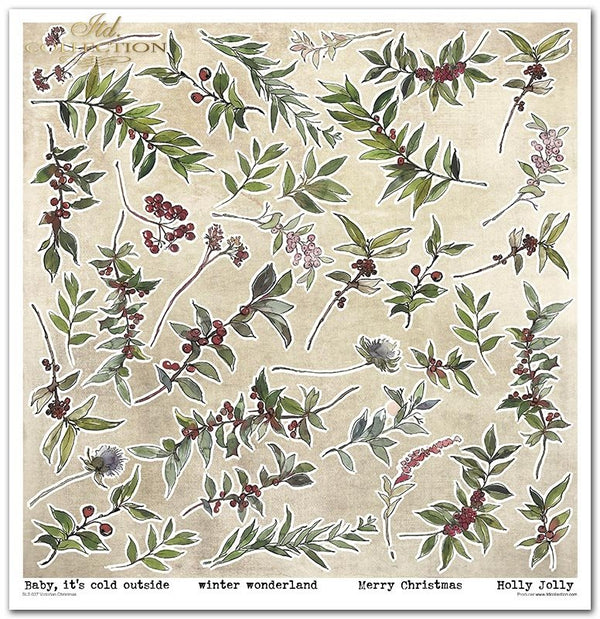 Scrapbooking-Papier Set Victorian Christmas 30x30cm 200g 11 Bögen /Pkg.