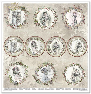 Scrapbooking-Papier Set Victorian Christmas 30x30cm 200g 11 Bögen /Pkg.