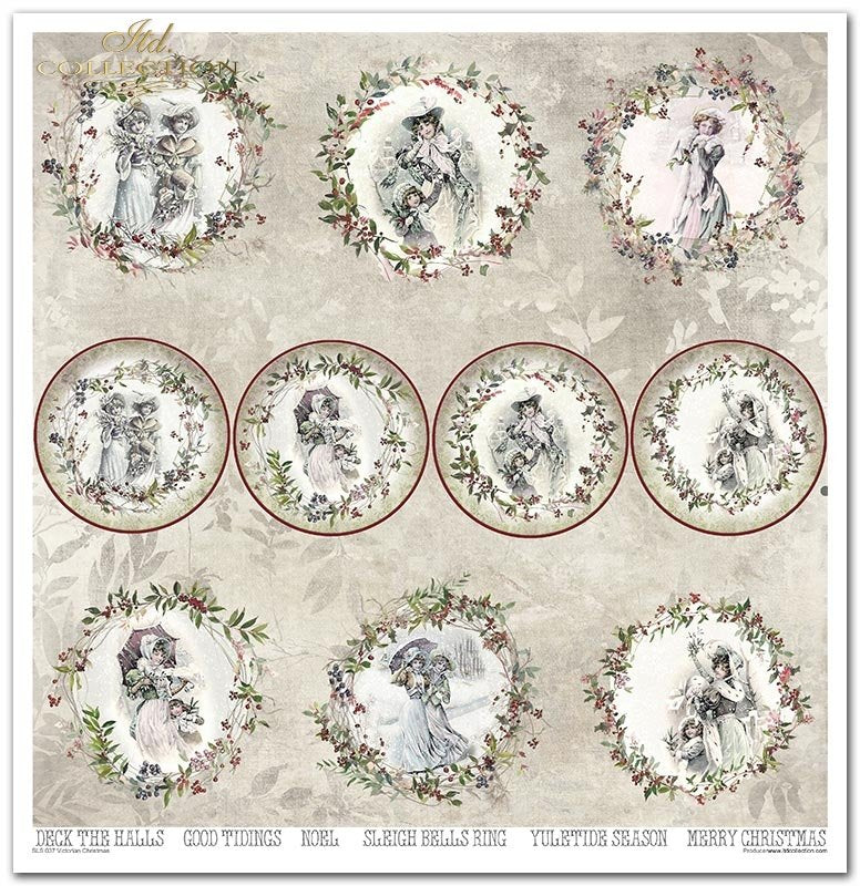 Scrapbooking-Papier Set Victorian Christmas 30x30cm 200g 11 Bögen /Pkg.
