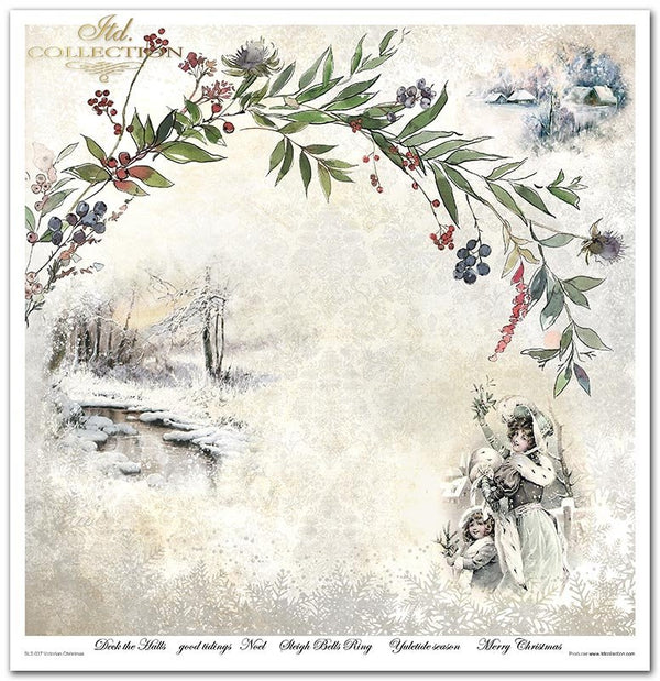 Scrapbooking-Papier Set Victorian Christmas 30x30cm 200g 11 Bögen /Pkg.