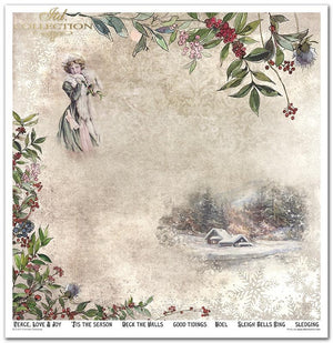 Scrapbooking-Papier Set Victorian Christmas 30x30cm 200g 11 Bögen /Pkg.