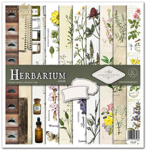 Scrapbooking-Papier-Set Herbarium 320x310mm 200g 10 Blatt