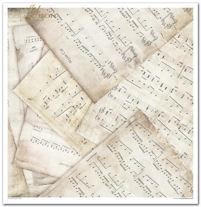 Scrapbooking-Papier-Set Englische Rose 31x32cm 10 Bögen