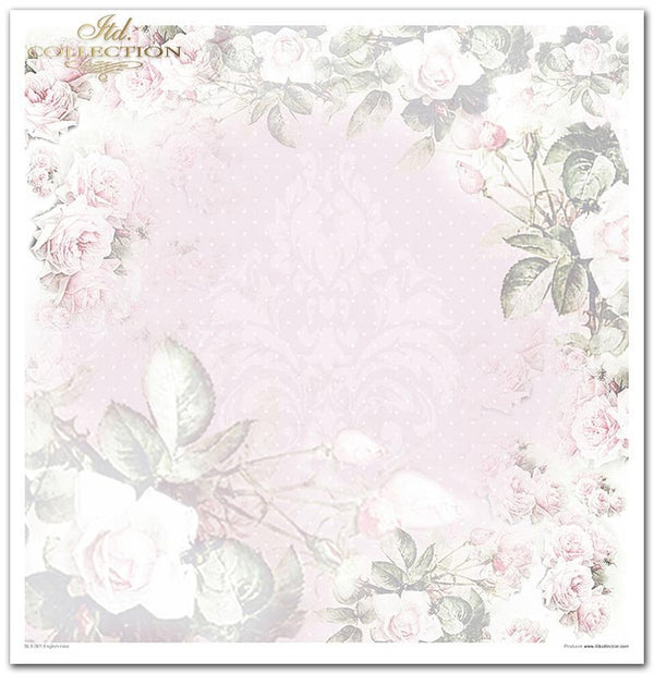 Scrapbooking-Papier Set English Rose 31x32cm 10 Bögen