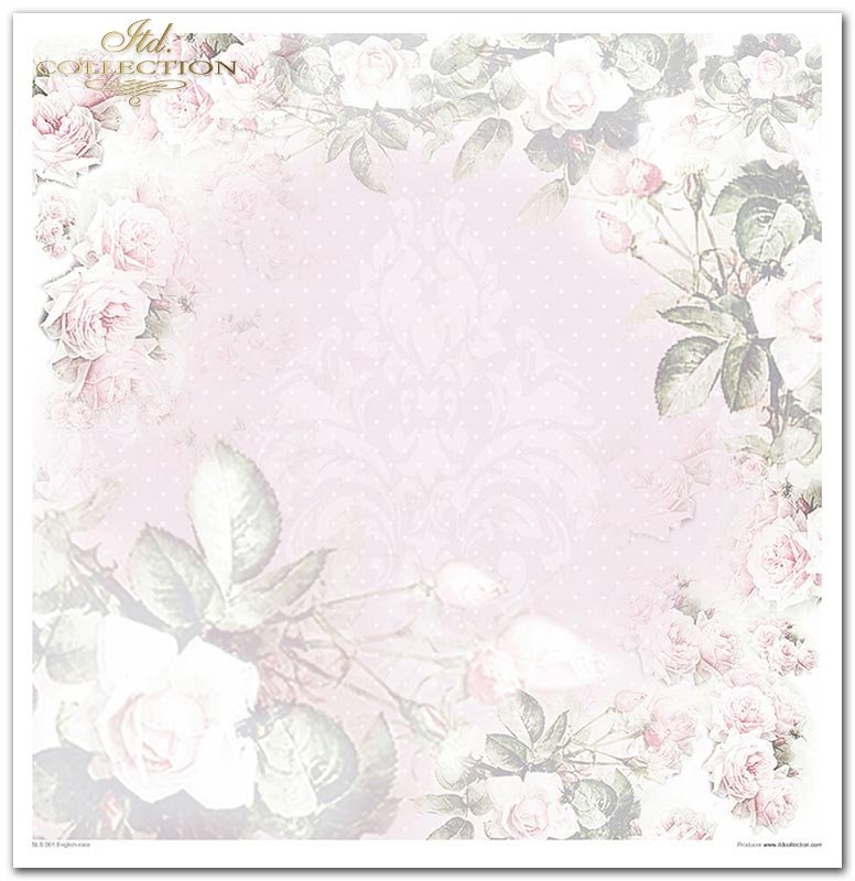 Scrapbooking-Papier-Set Englische Rose 31x32cm 10 Bögen