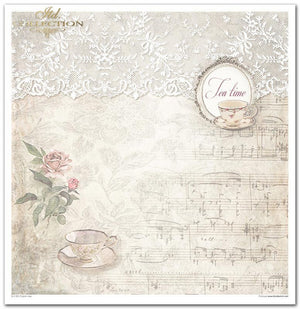 Scrapbooking-Papier-Set Englische Rose 31x32cm 10 Bögen