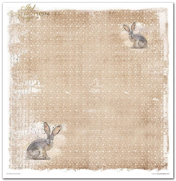 Scrapbookingpapier-Set Ostern Rund um den Bauernhof 310x320 mm 11 Blatt