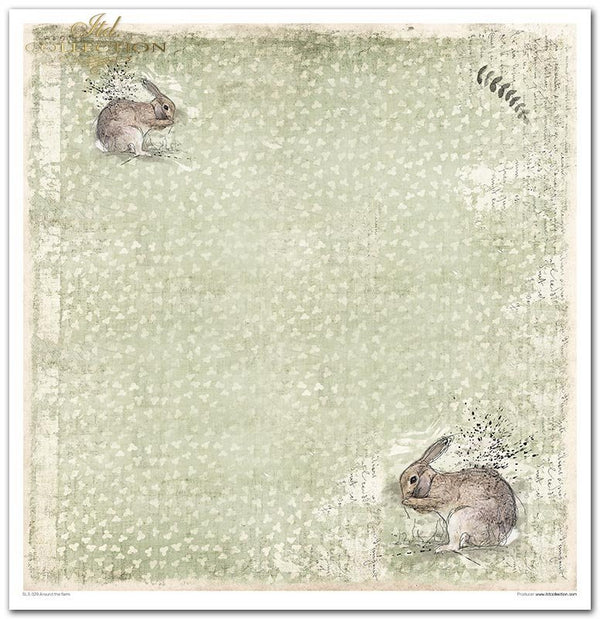 Scrapbookingpapier-Set Ostern Rund um den Bauernhof 310x320 mm 11 Blatt