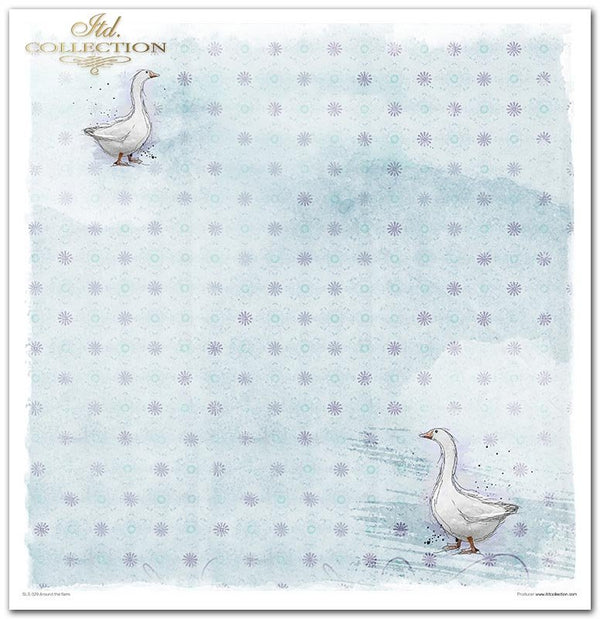 Scrapbookingpapier-Set Ostern Rund um den Bauernhof 310x320 mm 11 Blatt