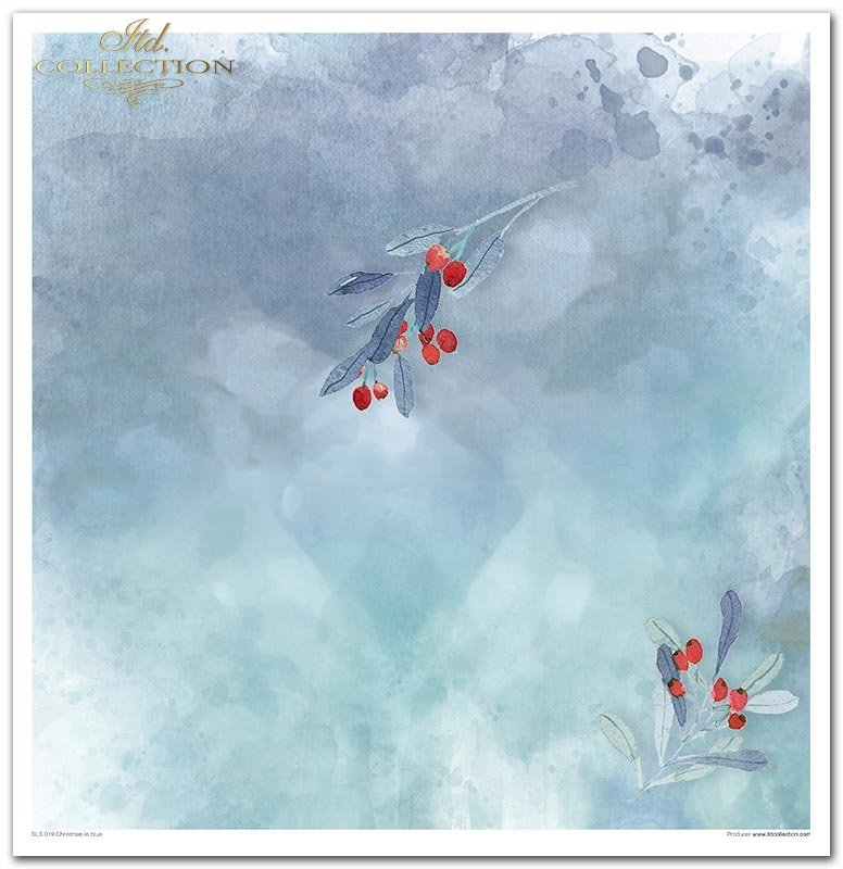 Scrapbooking-Papier-Set Weihnachten in Blau, 10 Stück/Packung, 30 x 30 cm, 200 g