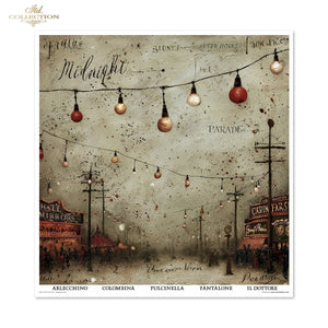 Scrapbooking-Papier Set Carnival - Masquerade 200 g/m2 310x320mm 11 Bögen