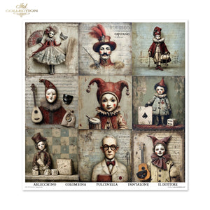 Scrapbooking-Papier Set Carnival - Masquerade 200 g/m2 310x320mm 11 Bögen