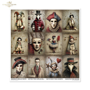 Scrapbooking-Papier Set Carnival - Masquerade 200 g/m2 310x320mm 11 Bögen