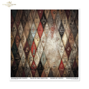 Scrapbooking-Papier Set Carnival - Masquerade 200 g/m2 310x320mm 11 Bögen