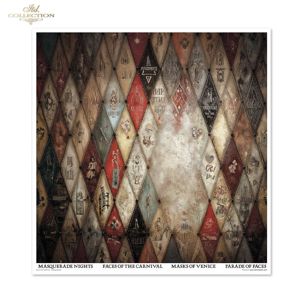 Scrapbooking-Papier Set Carnival - Masquerade 200 g/m2 310x320mm 11 Bögen