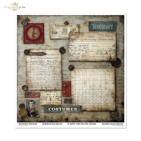 Scrapbooking-Papier Set Carnival - Masquerade 200 g/m2 310x320mm 11 Bögen