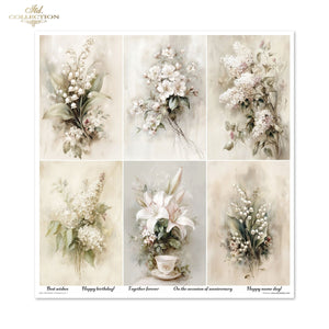 Scrapbooking-Papier Set Written in Flowers vol. 1 200 g/m2 310x320mm 11 Bögen