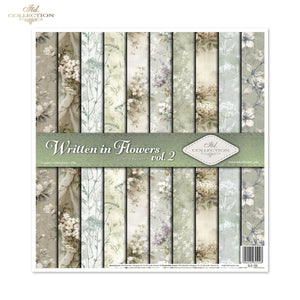 Scrapbooking-Papier Set Written in Flowers vol. 2 200 g/m2 310x320mm 11 Bögen